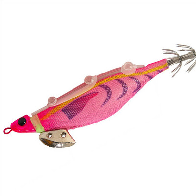 105mm 10g kunstlikud kalapüügi landid kalmaari konksuga rakis Noctilucent kalmaari seepia rakis Sööt Spinnerbait merekala puidust krevetid