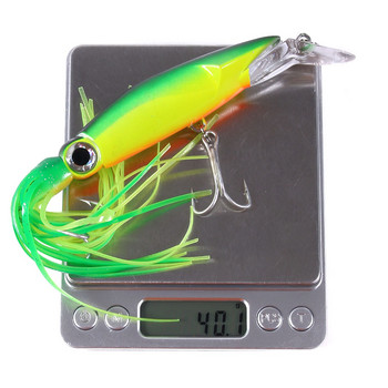 1 τμχ Δόλωμα ψαριού Hard Fishing Lure 40g 6 Χρώμα Squid High Carbon Steel Hook Hotpod μανιβέλα για τεχνητό τόνο Sea Allure Tool