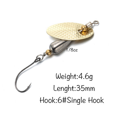 LTHTUG AR-S Käsitsi valmistatud Spinner Baits Stream 1/8 3/32 1/16 3/64oz Volfram Kuldne Hõbedane Väikesed Vask Lusikad Forelliahvena jaoks