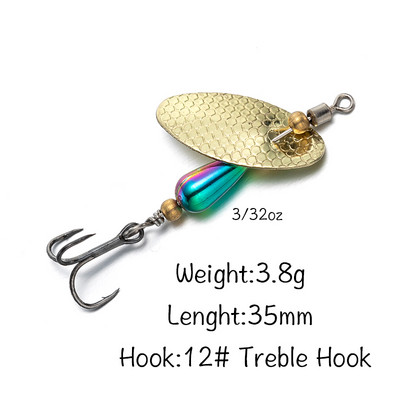 LTHTUG AR-S Käsitsi valmistatud Spinner Baits Stream 1/8 3/32 1/16 3/64oz Volfram Kuldne Hõbedane Väikesed Vask Lusikad Forelliahvena jaoks