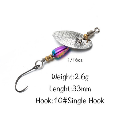 LTHTUG AR-S Käsitsi valmistatud Spinner Baits Stream 1/8 3/32 1/16 3/64oz Volfram Kuldne Hõbedane Väikesed Vask Lusikad Forelliahvena jaoks