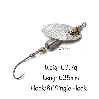LTHTUG AR-S Käsitsi valmistatud Spinner Baits Stream 1/8 3/32 1/16 3/64oz Volfram Kuldne Hõbedane Väikesed Vask Lusikad Forelliahvena jaoks