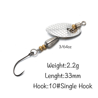 LTHTUG AR-S Käsitsi valmistatud Spinner Baits Stream 1/8 3/32 1/16 3/64oz Volfram Kuldne Hõbedane Väikesed Vask Lusikad Forelliahvena jaoks