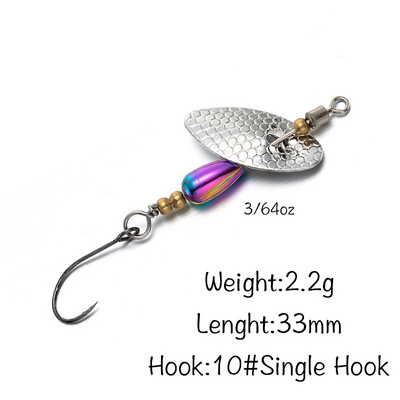 LTHTUG AR-S Käsitsi valmistatud Spinner Baits Stream 1/8 3/32 1/16 3/64oz Volfram Kuldne Hõbedane Väikesed Vask Lusikad Forelliahvena jaoks