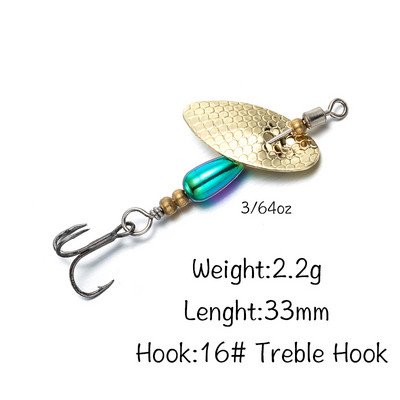 LTHTUG AR-S Käsitsi valmistatud Spinner Baits Stream 1/8 3/32 1/16 3/64oz Volfram Kuldne Hõbedane Väikesed Vask Lusikad Forelliahvena jaoks