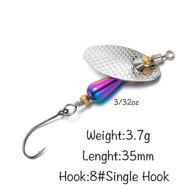 LTHTUG AR-S Käsitsi valmistatud Spinner Baits Stream 1/8 3/32 1/16 3/64oz Volfram Kuldne Hõbedane Väikesed Vask Lusikad Forelliahvena jaoks