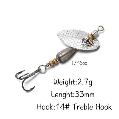 LTHTUG AR-S Käsitsi valmistatud Spinner Baits Stream 1/8 3/32 1/16 3/64oz Volfram Kuldne Hõbedane Väikesed Vask Lusikad Forelliahvena jaoks