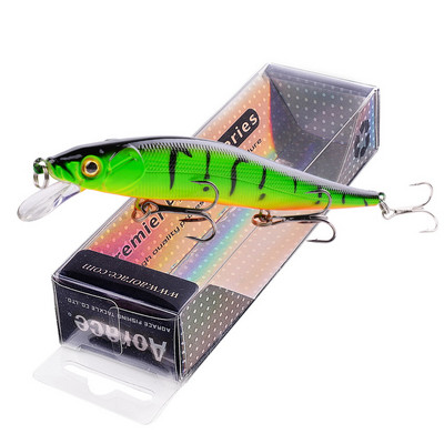 1vnt Minnow Fishing Lure 12cm 14g isca dirbtinis kietas masalas 3D Eyes Treble Hook plaukiojantys vobleriai Minnow Crankbait pesca reikmenys