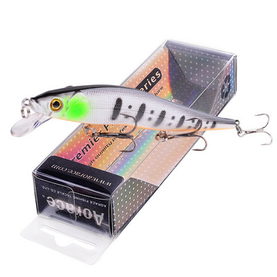 1vnt Minnow Fishing Lure 12cm 14g isca dirbtinis kietas masalas 3D Eyes Treble Hook plaukiojantys vobleriai Minnow Crankbait pesca reikmenys
