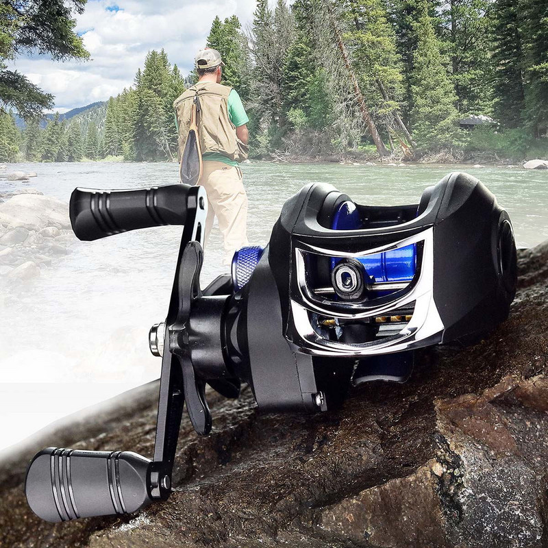 JOSBY Mulinetă pentru Baitcasting Stânga/Dreapta 7.2:1 Roată de pescuit cu frână magnetică Crap Pesca Apă sărată Apă dulce