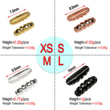 ICERIO 12PCS Weighted Rib Tungsten Body Shell Back Beads Материал за връзване на мухи за връзване на скариди Scuds Fast Sink Nymph Ice Fishing