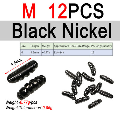 ICERIO 12 bucăți ponderat coasta tungsten corp din spate margele material de legare a muștelor pentru legarea scuds creveți rapid chiuvetă nimfă pescuit pe gheață