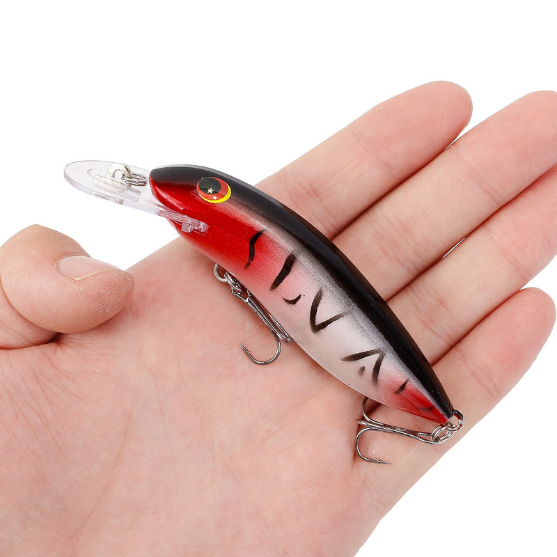 1 tk ujuvad Minnow kalapüügi landid voblerid 10,5 cm 13,4 g tehisplastist kõva sööt Bass haug Pesca Crankbait kalastustarbed