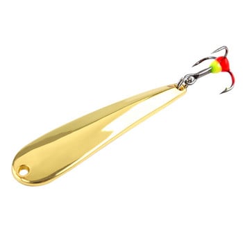 fishking Примамка за зимен риболов на лед 5g/7g/11g Gold Silver Metal Spoonbait Hard Lure with Treble Hook за риболов на костур и щука