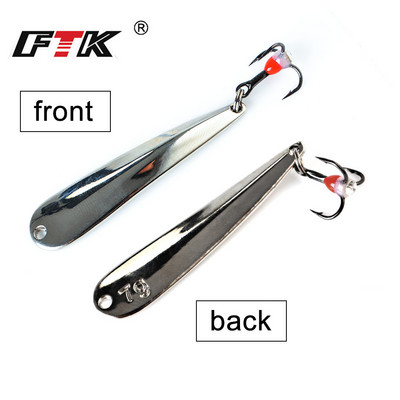 Fishking Téli Jéghorgász csali 5g/7g/11g Gold Silver Metal Spoonbait Hard Csali háromhoroggal sügér és csuka horgászatához