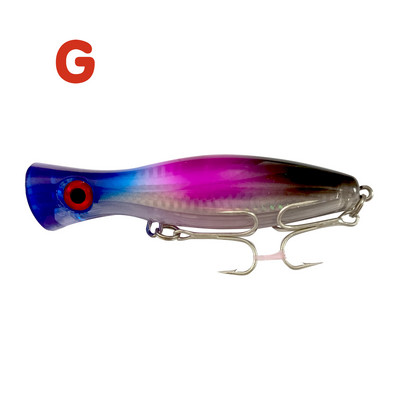 1 TK Sea Fishing Big Popper 12,5cm 40g Laser Coating Top Water Fishing Hard Bait Kunstlikud Crankbait Vooblerid haugi bassile