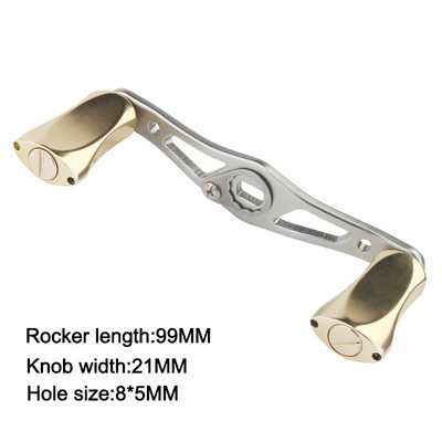 Μήκος EKfan 99mm 8*5mm Μέγεθος τρύπας Λαβή καρούλι ψαρέματος Ασημένια λαβή πόμολο κράμα αλουμινίου Εργαλείο ψαρέματος