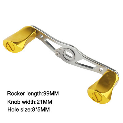 Μήκος EKfan 99mm 8*5mm Μέγεθος τρύπας Λαβή καρούλι ψαρέματος Ασημένια λαβή πόμολο κράμα αλουμινίου Εργαλείο ψαρέματος