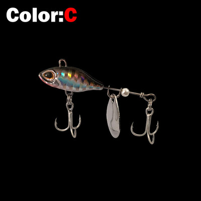 Uus saabunud 1 tk 7g/10g/14g metallist VIB kalapüügi vurr uppuv pöörlev lusikatõel Crankbait litrid söödad kalastustarbed