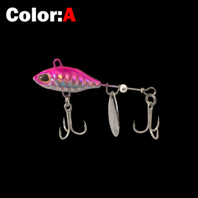 Uus saabunud 1 tk 7g/10g/14g metallist VIB kalapüügi vurr uppuv pöörlev lusikatõel Crankbait litrid söödad kalastustarbed
