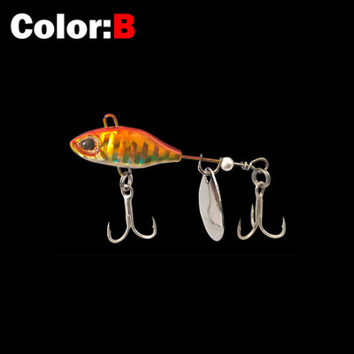 Uus saabunud 1 tk 7g/10g/14g metallist VIB kalapüügi vurr uppuv pöörlev lusikatõel Crankbait litrid söödad kalastustarbed