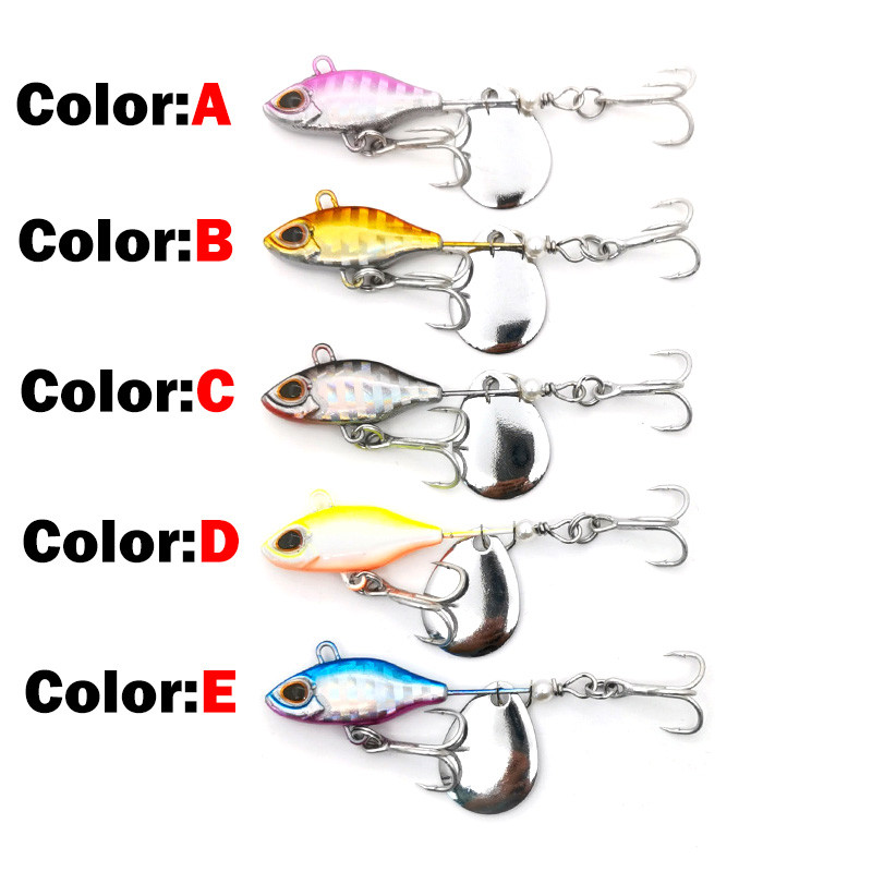 Uus saabunud 1 tk 7g/10g/14g metallist VIB kalapüügi vurr uppuv pöörlev lusikatõel Crankbait litrid söödad kalastustarbed