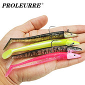 1 buc. Nalucă de pescuit cu cap de Jig Negru 12cm 16g Pescuit la Stiuca Bass Pesca Shad Momeală moale Cod de barcă Momeală de bibin pentru Zand Tackle