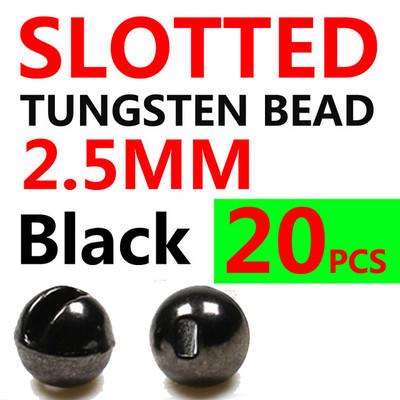 Wifreo 20 DB 2,5-3,5 mm-es hornyolt volfrám gyöngyök gyorsan süllyedő gyöngyfej Jig Nymph csalikhoz Kiegészítők Légykötő anyag