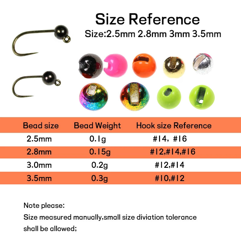 Wifreo 20 DB 2,5-3,5 mm-es hornyolt volfrám gyöngyök gyorsan süllyedő gyöngyfej Jig Nymph csalikhoz Kiegészítők Légykötő anyag