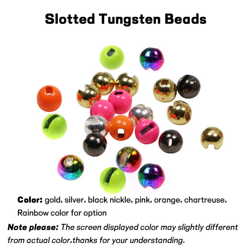 Wifreo 20 DB 2,5-3,5 mm-es hornyolt volfrám gyöngyök gyorsan süllyedő gyöngyfej Jig Nymph csalikhoz Kiegészítők Légykötő anyag