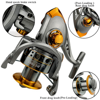 Fishing Reel YO/DC 1000-7000 Max Drag 10kg 5,2:1 High Speed Metal Bool Spinning Reel Ψάρεμα με καρούλι κυπρίνου αλμυρού νερού