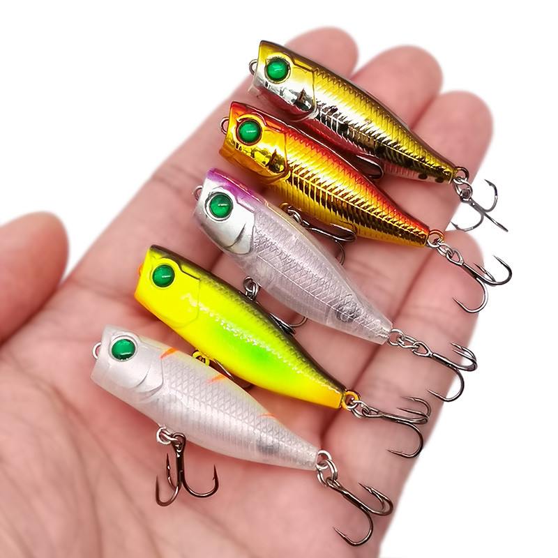 Nou 1 buc 4 cm 3,5 g mini Popper momeală dură nalucă de pescuit Crankbait Wobbler Tackle Isca Poper Floating Top Naluci pentru știucă