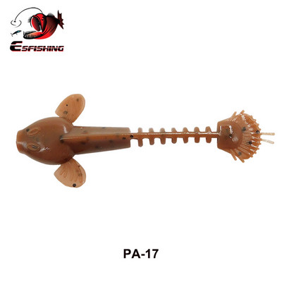 KESFISHING Uus Püügilant Worm Salamander 55mm Bass Forell Säga Pehme Silikoon Sööda Krevetid Lõhn Lisa soolad Tasuta kohaletoimetamine