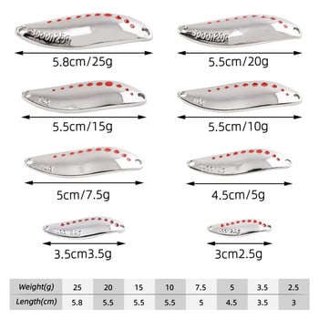 4бр. Metal Vib Leech Spinners Spoon Lures 2.5g-25g Изкуствена стръв Pesca Fishing Lure Hook Tackle Tackle for Bass Pike Perch