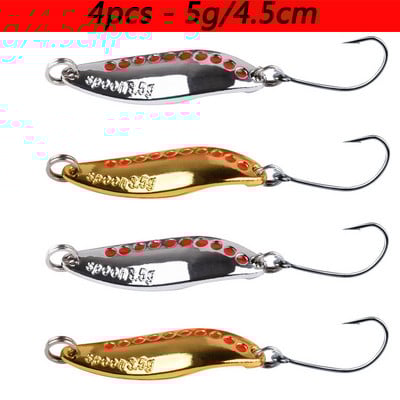 4gab Metāla Vib Dēle Spinners Karote Lures 2,5g-25g Mākslīgā ēsma Pesca makšķerēšanas māneklis āķa piederumu komplekts basa zandartam