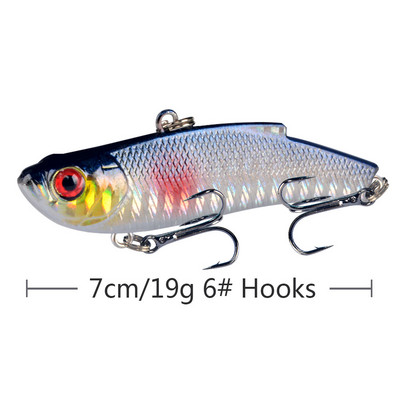 1db horgászcsalik 7cm 19g VIB mesterséges csali 5 színben elérhető Bass Crankbait wobblerek horgászfelszerelés Pesca.
