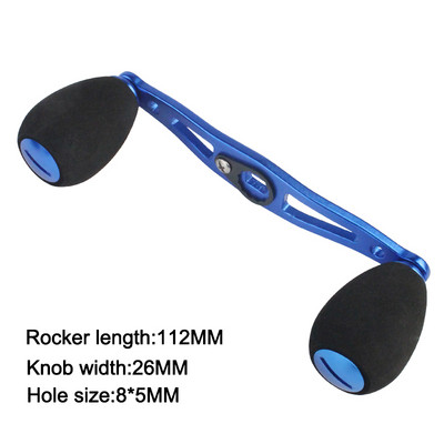 XTNIU pikkus 112 mm 8 * 5 mm auguga püügirulli käepide alumiiniumsulamist käepide ja EVA nupuga püügirulli tööriist Baitcast rullile