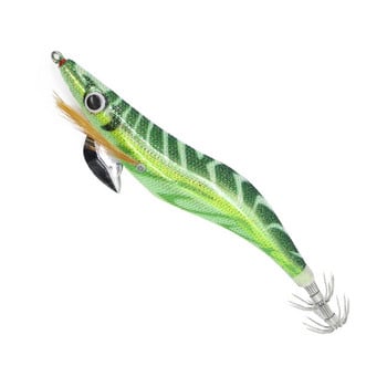 1Pcs Squid lure Shrimp 3.5# 20g Джигове Дървена примамка Светещи октоподни примамки 3D очи Сепия Изкуствена примамка за джигинг риболовна примамка