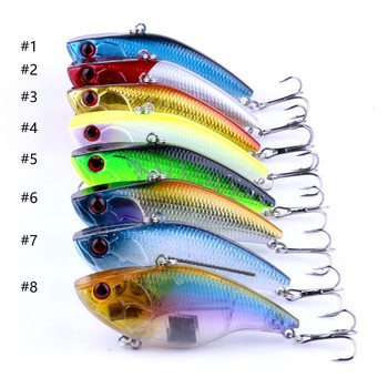 HENGJIA 1τμχ 7,5cm 18,6g Σκληρά θέλγητρα VIB Ψάρεμα Sinking Crankbait Ψάρεμα Είδη κατάδυσης Περιστρεφόμενο Jig Wobbler Lure