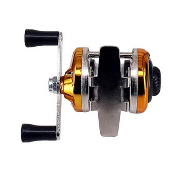 AI-SHOUYU Νέο Mini Fishing Roel Winter Ice Fishing Wheel 3.0:1 Metal Baitcasting Reels Double Rocker Bait Casting Roel