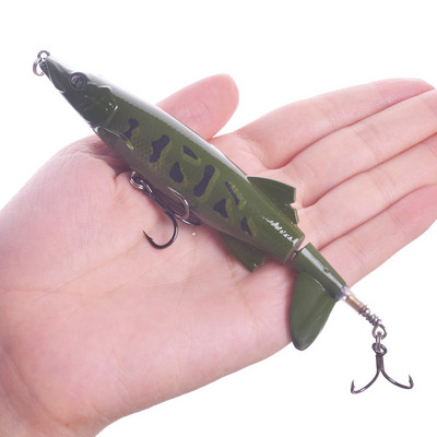 Proleurre Whopper Popper kalapüügi landid 13cm 16,5g kõva sööt Pehme pöörlev saba Topwater plopper Kvaliteetsed ujuvad voblerid