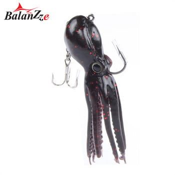 Balanzze Октопод Мека примамка 20g 22g 23g Squid Jig Bait за соленоводен риболов Светещ октопод Swimbait Изкуствена силиконова примамка