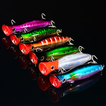 1 τεμ 13cm 43g Big Popper Fishing Lure Bait Pesca Treble Hooks Crank Bait 3D Eyes Τεχνητό σκληρό δόλωμα Κυπρίνος Λούτσος Είδη ψαρέματος