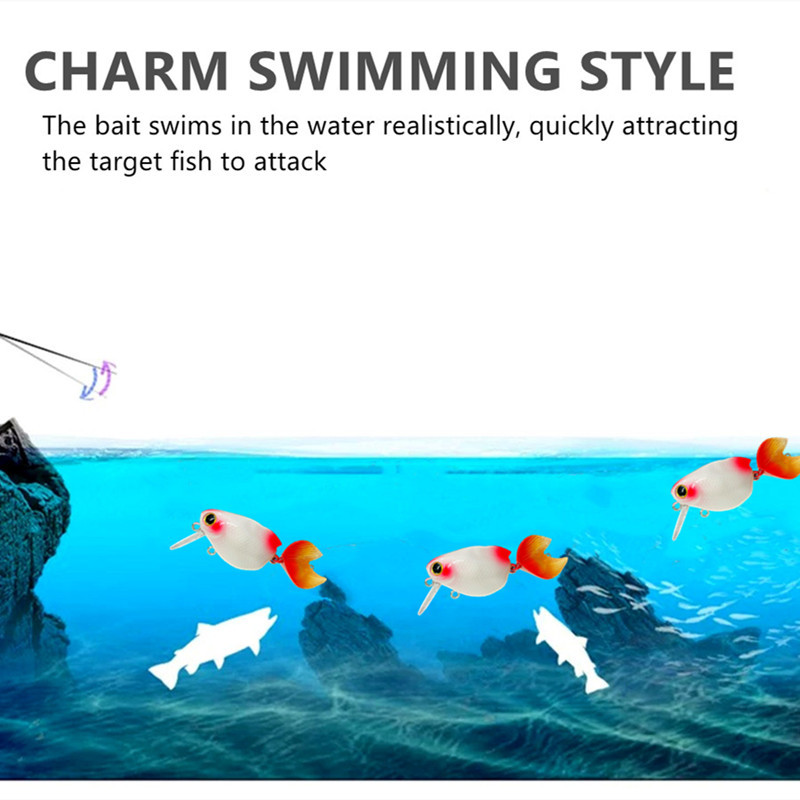 Uus Goldfish ujuv kalapüügi peibutis vänt 55 mm 7,5 g magevee bass, väntsööt, pind, kunstlik kõva sööt Vooblerid Wake sööt