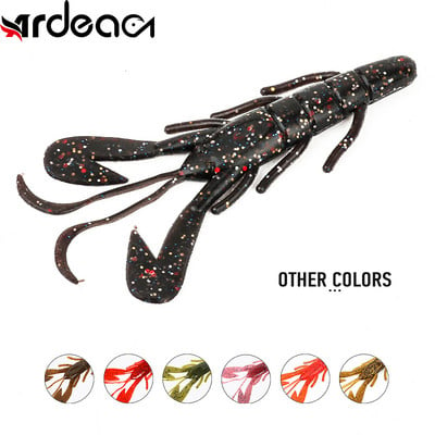 ARDEA Lures Vibe Craw zivju ēsmas 90mm6g 6gab Silikona tārpi Vēži mīksta ēsma Plastmasas Creature Garneles Bass Asaris Makšķerēšanas piederumi