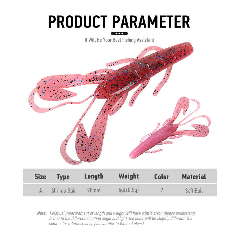 ARDEA Lures Vibe Craw Fish Baits 90mm6g 6tk Silicone Worms Crawfish Soft Bait Plastic Creature Creature Creature Bass Ahvena kalastustarbed