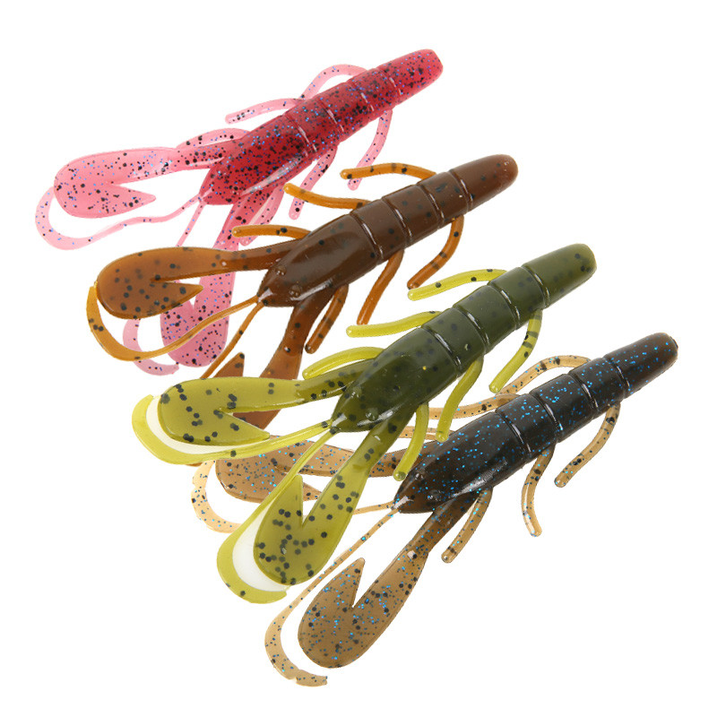 ARDEA Lures Vibe Craw Fish Baits 90mm6g 6tk Silicone Worms Crawfish Soft Bait Plastic Creature Creature Creature Bass Ahvena kalastustarbed