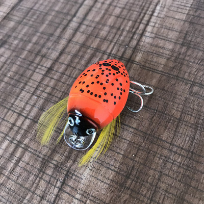 1 db 3,8 cm 4,1 g mesterséges katica horgászcsali kabóca bogár rovar wobbler horgászcsalik Topwater sügérhez horgászfelszerelés