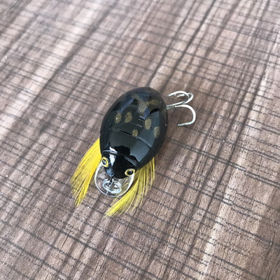 1 db 3,8 cm 4,1 g mesterséges katica horgászcsali kabóca bogár rovar wobbler horgászcsalik Topwater sügérhez horgászfelszerelés