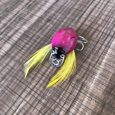 1 db 3,8 cm 4,1 g mesterséges katica horgászcsali kabóca bogár rovar wobbler horgászcsalik Topwater sügérhez horgászfelszerelés